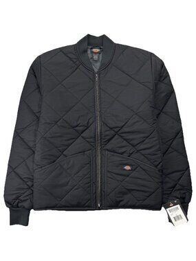 Dickies Diamond Quilted Jacket Men’s Small Black 61242 NWT Workwear Streetwear
